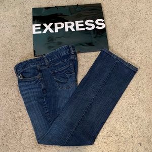 Express Stella low rise boot cut jeans